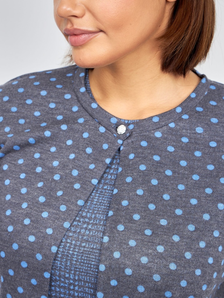 Кардиган из двухстороннего трикотажа