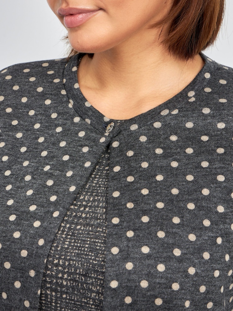 Кардиган из двухстороннего трикотажа