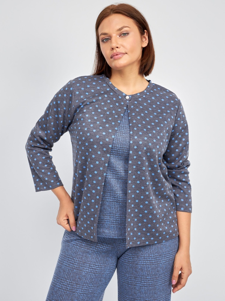 Кардиган из двухстороннего трикотажа